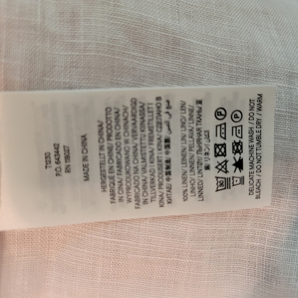 Boden White Linen Smocked Haltered Sleeveless Tank Top. Size 10 - Picture 4 of 7